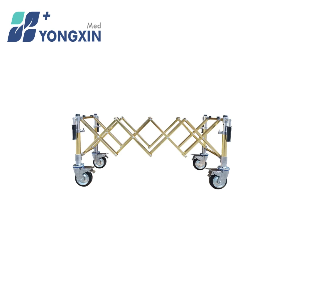 Yxz-D-4 Aluminum Alloy Casket Church Trolley, Mortuary Cart, Coffin Rack Trolley, Funeral Cart