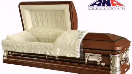 Ana 18ga Steel Round Corner Metal Casket for Funeral Products