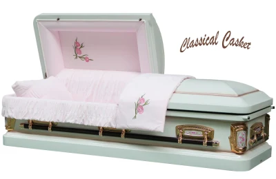 18 Ga Steel Primrose Casket for USA Market Funeral Metal Coffin Cheap Casket