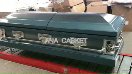 Ana 18ga Brush Blue Steel Casket for Funeral