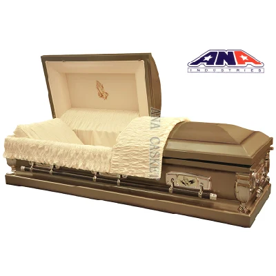 Ana 18ga Autumn Bronze Finish Funeral Metal Casket