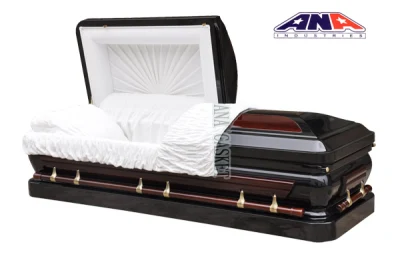 Us Style 18ga Steel/Solid Cherry Metal and Wooden Casket