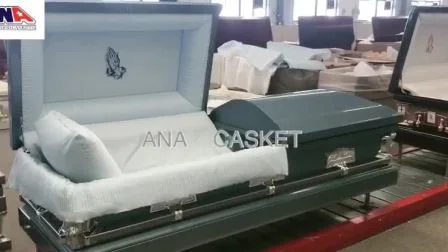 Ana 20ga Square Corner Metal Casket for Funeral Supply