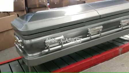 18ga Brush Natural Steel Funeral Casket Us Style